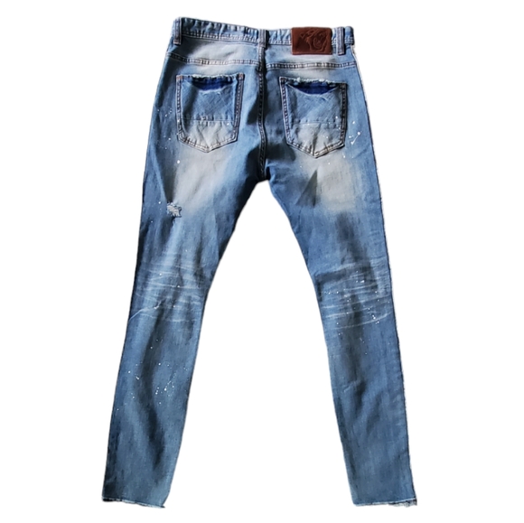 Hustle Gang Whiskey Throttle Spray Paint Jeans. Sz. 34. - Picture 5 of 16
